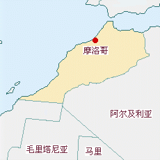 摩洛哥国土面积示意图